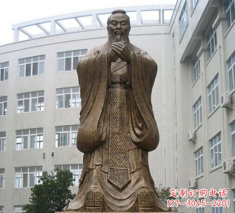 四川校园孔子铜雕222