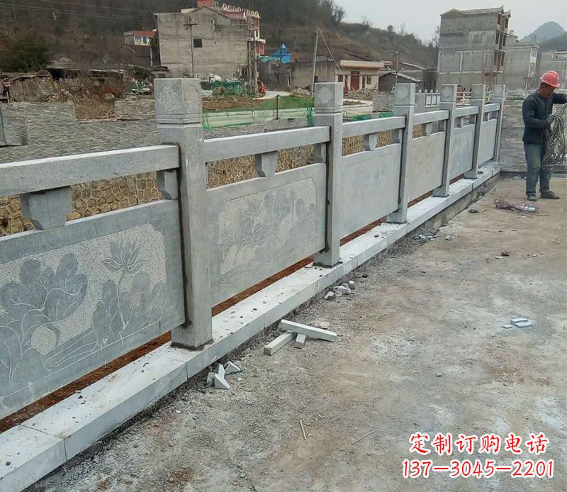 四川园林仿古石栏板景观石雕 (5)