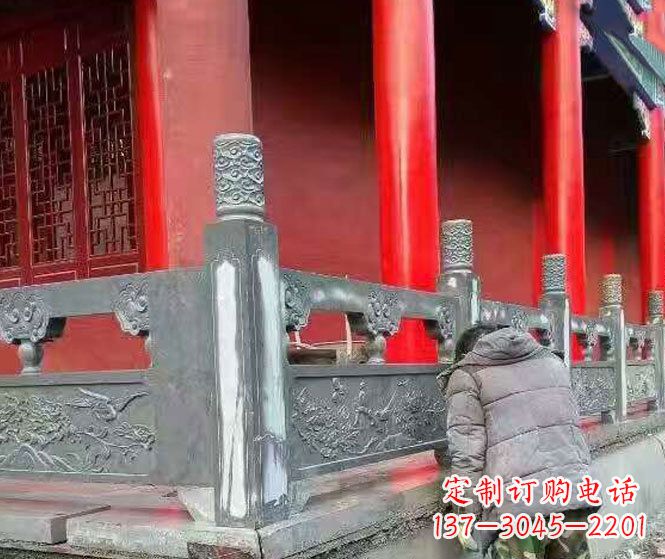 四川园林仿古石栏板景观石雕 (9)