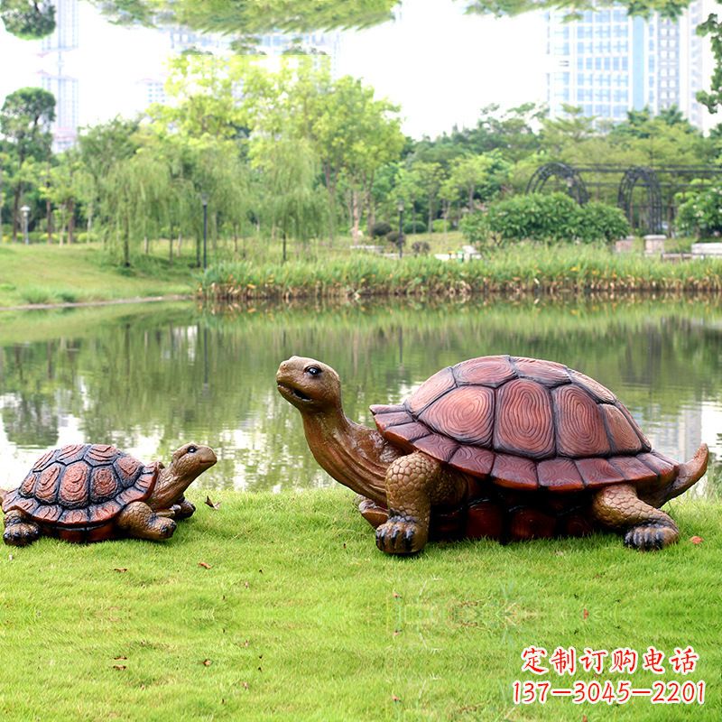 四川园林仿真乌龟玻璃钢池塘湖泊水景雕塑摆件