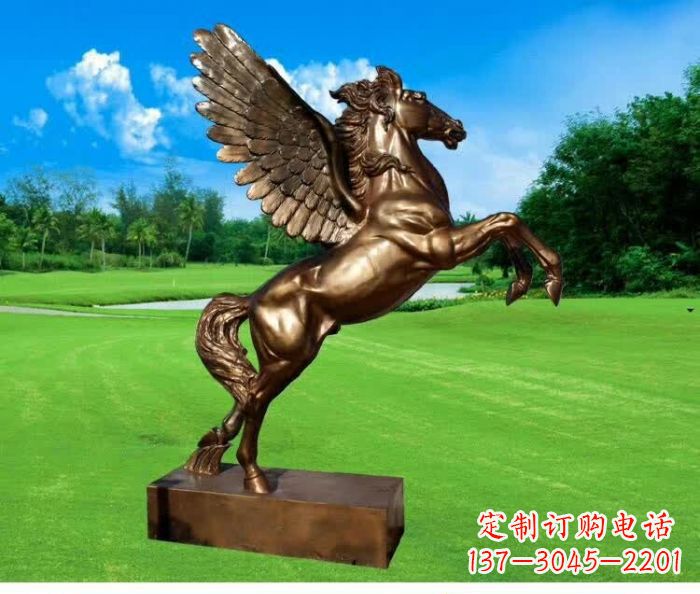 四川园林飞马铜雕 (2)