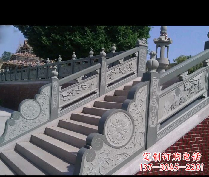 四川园林景观大理石栏板雕塑 (4)