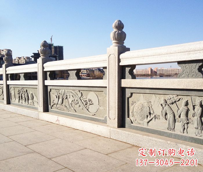 四川园林景观大理石栏板石雕 (8)
