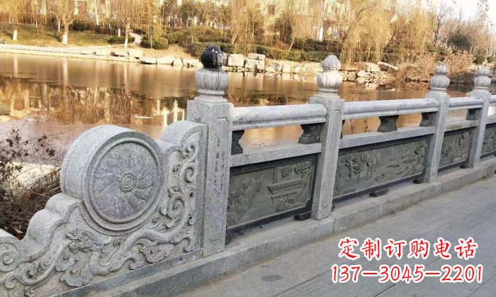四川园林景观大理石栏板石雕 (10)