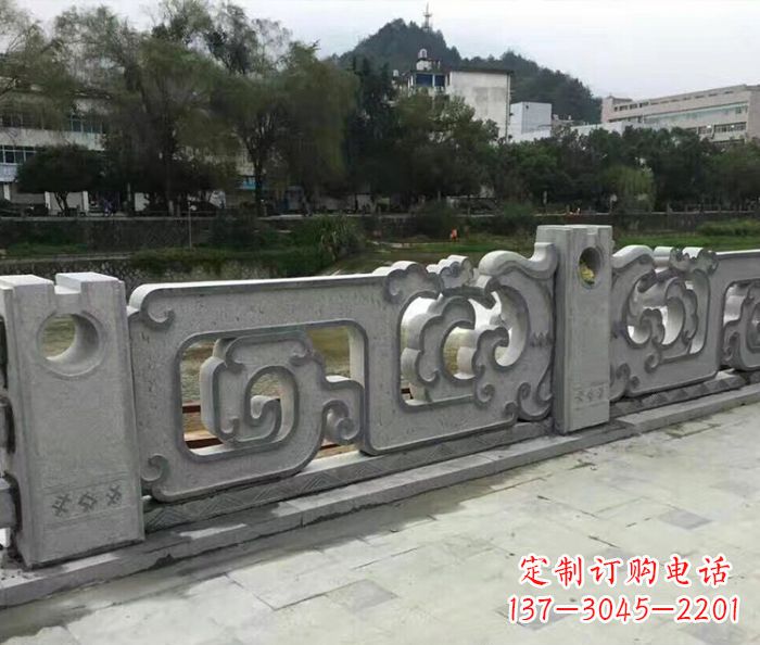 四川园林景观仿古石雕栏板_1