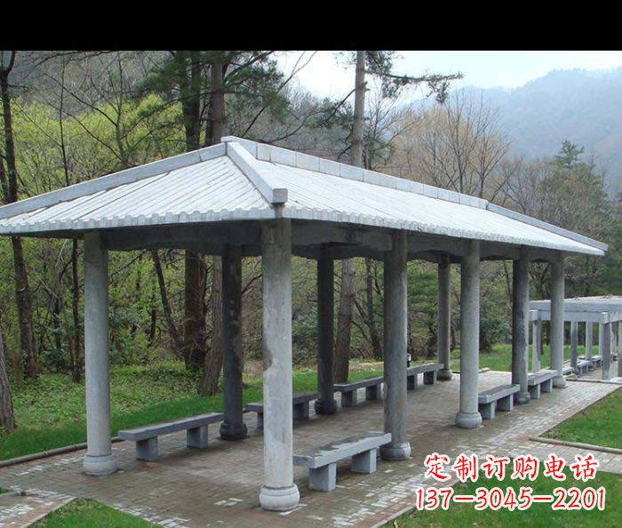 四川园林景观仿古石雕长廊