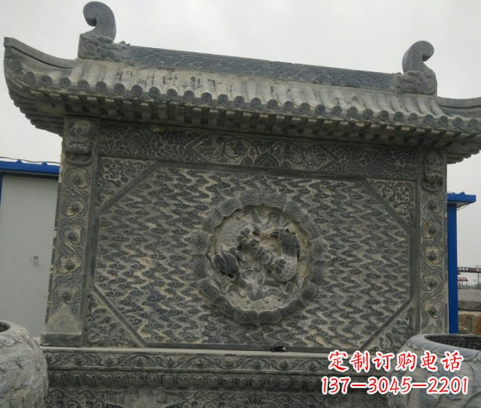 四川园林景观仿古石雕影壁