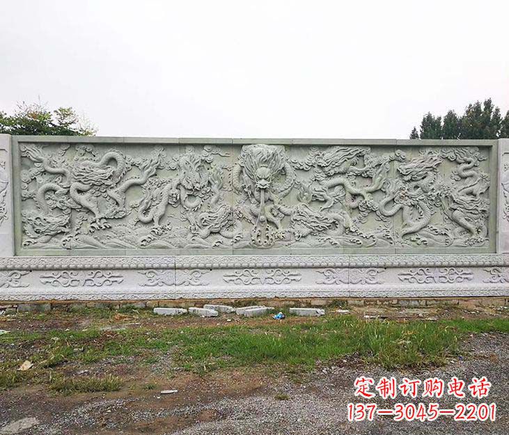 四川园林九龙壁景观石雕