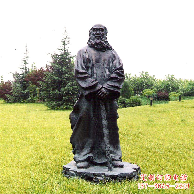 四川张大千铜雕像-公园近代名人著名人物雕塑
