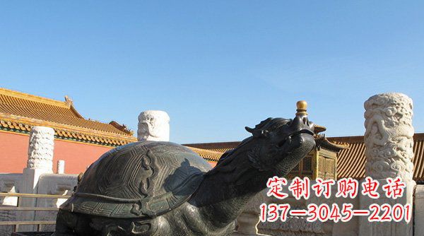 四川铸铜龙龟寺庙神兽铜雕