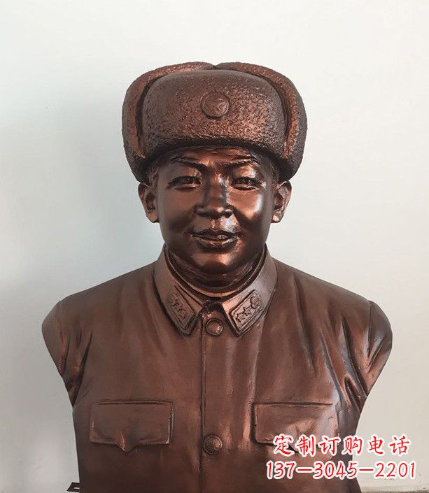 四川紫铜雷锋半身像