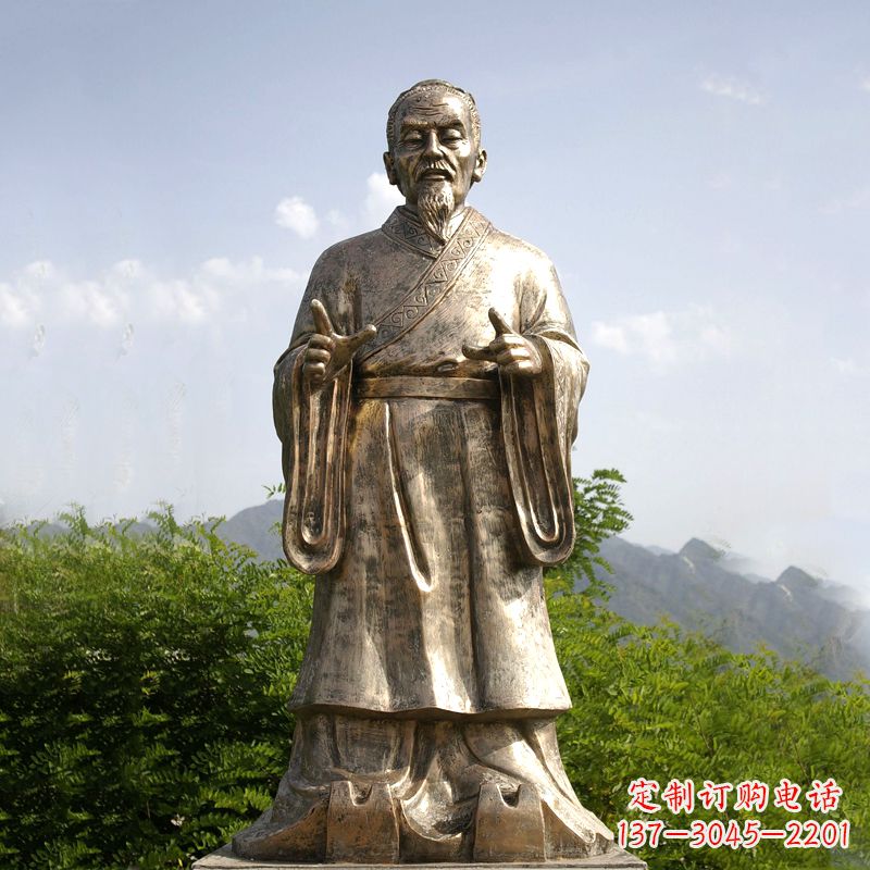 四川祖冲之纯铜雕像